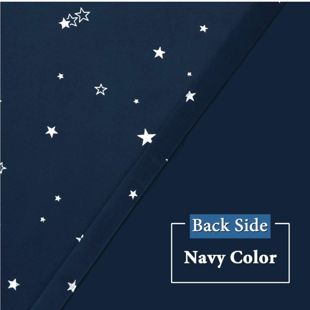 Blackout Star Curtains for Kids Room